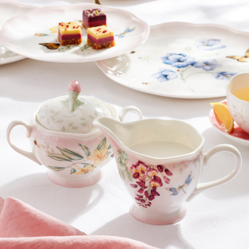 PARAGON MEADOW VALE ティーセット 13点 Lenox Butterfly Meadow Pink Ombre 5-Piece Tea Set & Reviews | Wayfair